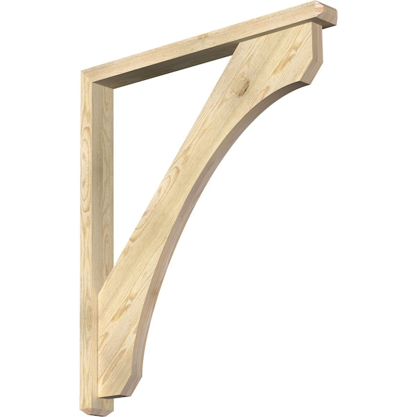 Ekena Millwork Legacy Craftsman Rough Sawn Bracket w/ Offset Brace, Douglas Fir, 4"W x 38"D x 44"H BKT0402X38X44LEC04RDF - main